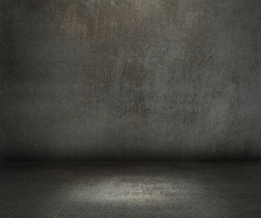 Empty top of  stone ground on concrete wall background texture grunge and surface with space or display for add text or image and product. Loft style interior design.