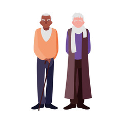 happy elderly men sharing at home