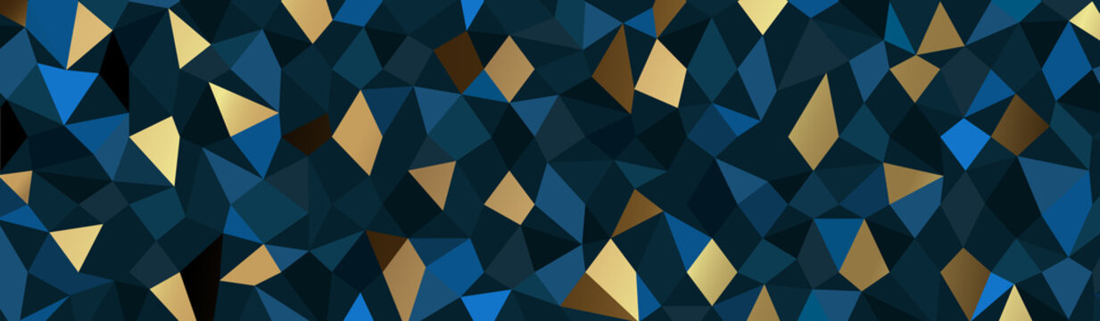 Luxury blue Geometric background vector. Abstract pattern. Polygonal wallpaper vector illustration.