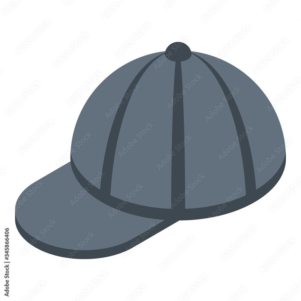 Poster fisherman cap icon. isometric of fisherman cap vector icon for web design isolated on white backgrou