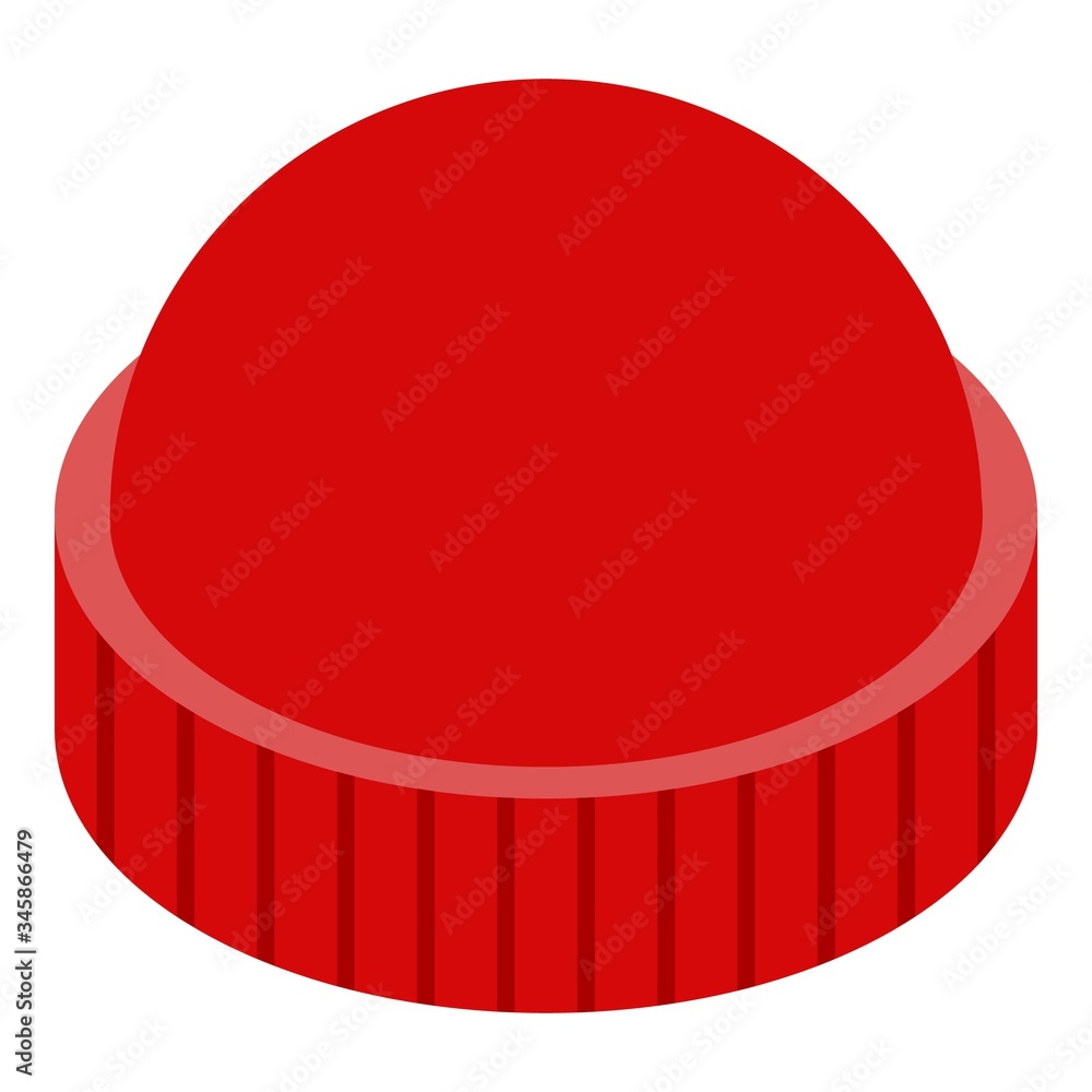 Poster fisherman beanie icon. isometric of fisherman beanie vector icon for web design isolated on white ba