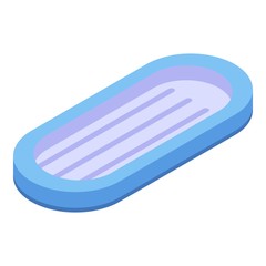 Inflatable mattress icon. Isometric of inflatable mattress vector icon for web design isolated on white background