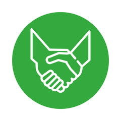 handshake done deal isolated icon