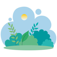 natural landscape scene isolated icon vector illustration design