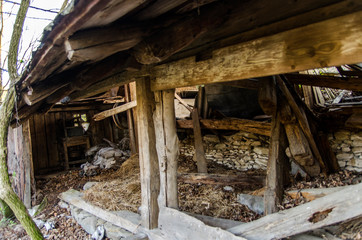 Fototapeta na wymiar wnętrze stodoły