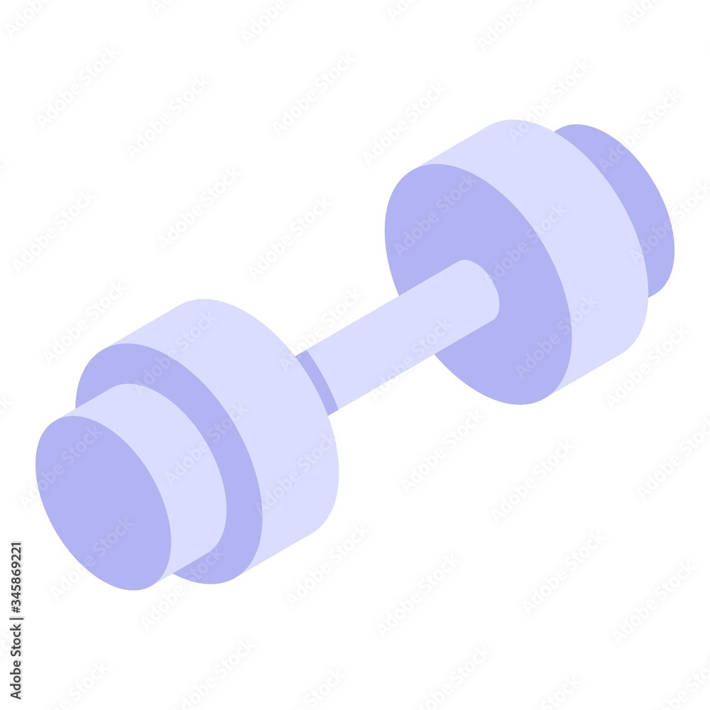 Poster dumbbell icon. isometric of dumbbell vector icon for web design isolated on white background