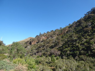 mountain landscape with blue sky