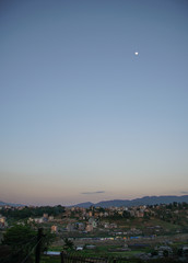 Sun setting over Kathmandu Valley