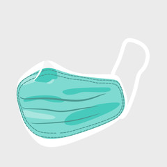 vector illustration of an anti corona health mask