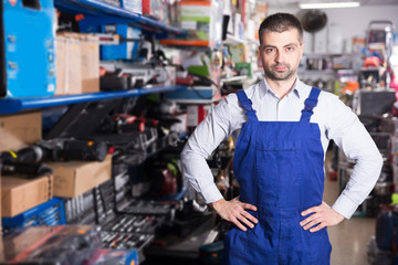 man who is satisfied of new tools