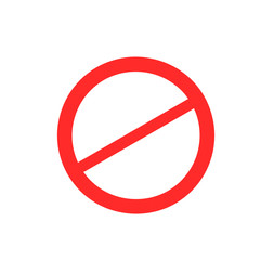 illustration of a forbidden sign not allowed