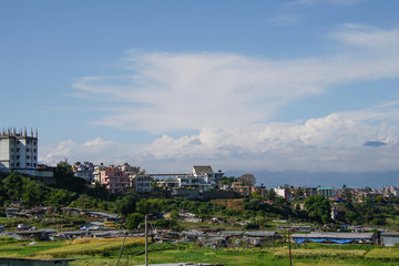 Houses on a hill, Kathmandu Valley