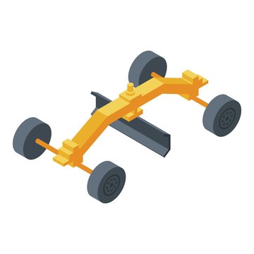 recommend clip art: Grader machine demolition icon. Isometric of grader machine demolition vector icon for web design isolated on white background