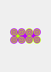 Naklejka premium Colour Dots Universe Logo art design illustration