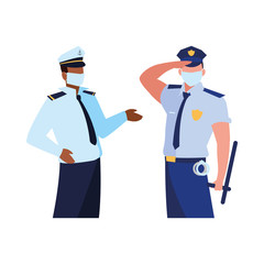 professional men wearing face mask