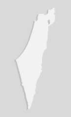 East country Israel map, vector template Near East
