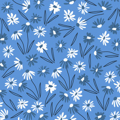 Vector Floral Seamless Pattern Background. Elegant template for  prints. Wrapping paper or fabric. 