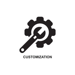 CUSTOMIZATION ICON , SPANNER ICON VECTOR