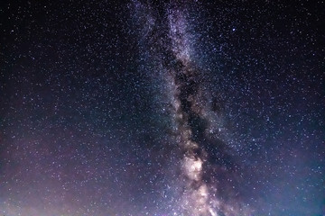 Milky Way view. Beautiful night sky with stars.