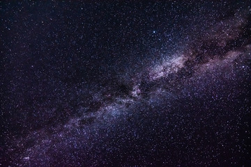 Milky Way view. Beautiful night sky with stars.