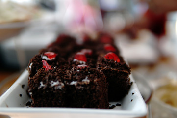 chocolate cake on a plate