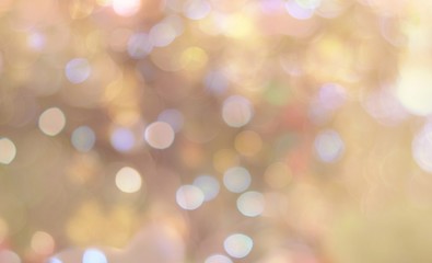 Fototapeta premium Abstract bokeh pastel background. Bokeh light, shimmering blur spot lights on multicolored abstract background