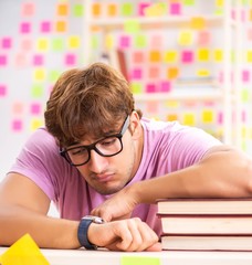 Student preparing for exams with many conflicting priorities