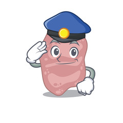 Police officer mascot design of verrucomicrobia wearing a hat