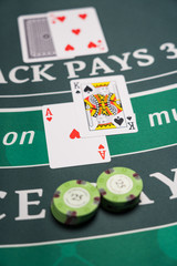 Casino Black Jack table