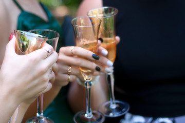 Champagne glass clink