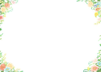 お花のフレーム 素材