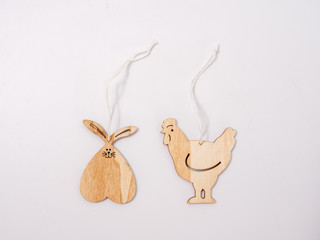 gift set of easter colored eggs on a white background