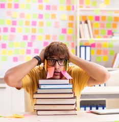 Student preparing for exams with many conflicting priorities