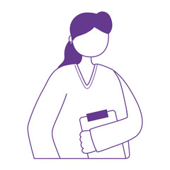 female nurse staff character worker medical isolated design