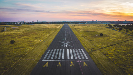 abandoned Airport From Above - obrazy, fototapety, plakaty