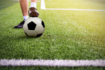 soccer ball on the grass