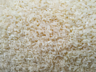 White rice background close-up. Organic natural