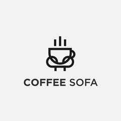 coffee sofa logo / sofa icon