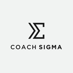 letter C sigma logo / sigma vector