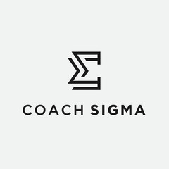 letter C sigma logo / sigma vector