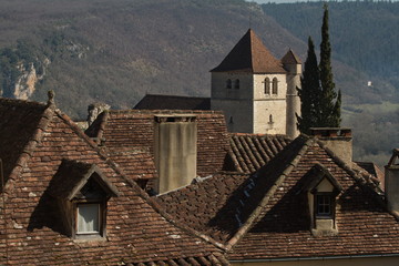 Sain Cirq-Lapopie, Lot / France; Mar. 22, 2016. Saint-Cirq-Lapopie is a French commune in the Lot department in the Midi-Pyr&eacute;n&eacute;es region. It is classified in the category of the most beautiful village