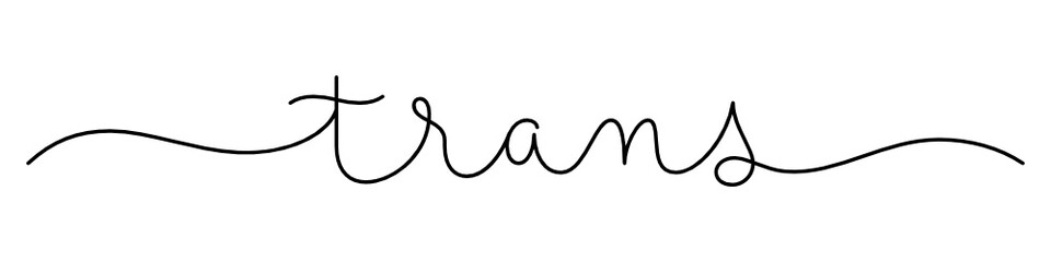 TRANS black vector monoline calligraphy banner with swashes