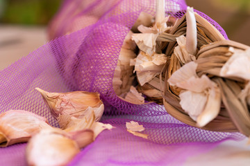 Garlic, an essential food condiment in many cultures and always present in stews and fried foods
