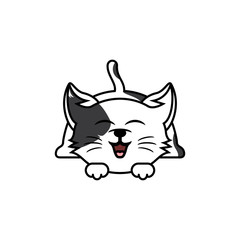 Cat logo icon vector. Cute animal cat design illustration. Simple design on modern logo.