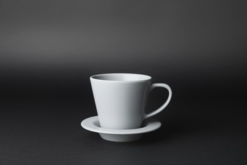 Blank cup on dark background
