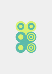 Obraz premium Colour Dots Universe Logo art design illustration