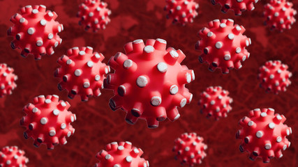 COVID-19 coronavirus cells are microbes of a dangerous infection