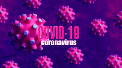 COVID-19 coronavirus cells are microbes of a dangerous infection