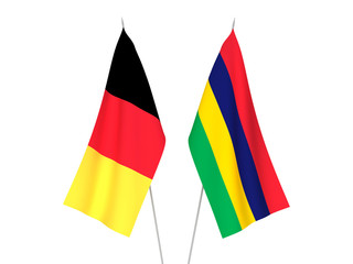 Belgium and Republic of Mauritius flags