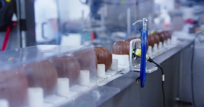 Chocolate products in automated machine